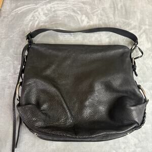 Banana Republic Braided Horse bit Black Leather Hobo bag Heritage Riding Caryall